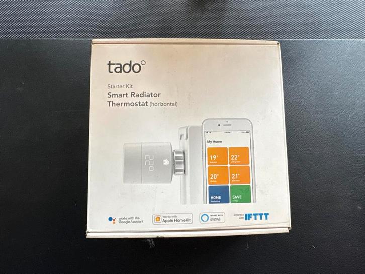 Tado Starterkit Slimme Radiatorthermostaat, Doe-het-zelf en Verbouw, Thermostaten, Nieuw, Slimme thermostaat, Ophalen of Verzenden
