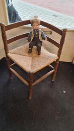 Rieten Hoekstoel - Zithoogte 42cm, Antiek en Kunst, Ophalen of Verzenden
