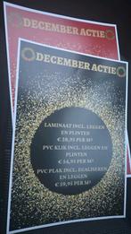 December Actie Laminaat, Pvc klik en plak all incl., Ophalen, Kunststof, 50 tot 150 cm, Nieuw
