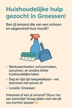 Huishoudelijke hulp gezocht, Huis en Inrichting, Ophalen of Verzenden
