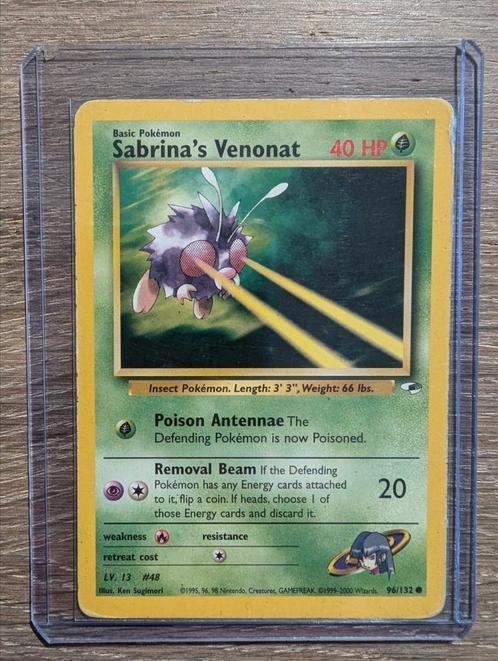 Sabrina's Venonat Gym Heroes 96/132, Hobby en Vrije tijd, Verzamelkaartspellen | Pokémon, Zo goed als nieuw, Losse kaart, Ophalen of Verzenden