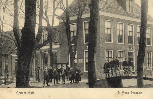 Gemeentehuis - St Anna Parochie - 1908 gelopen, Verzamelen, Ansichtkaarten | Nederland, Gelopen, Utrecht, Voor 1920, Ophalen of Verzenden