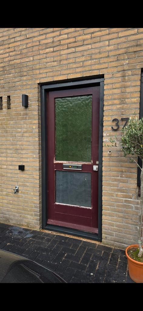 Voordeur 87.6x211 met slot en sleutels, Doe-het-zelf en Verbouw, Deuren en Horren, Gebruikt, Buitendeur, 200 tot 215 cm, Ophalen of Verzenden