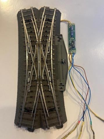 Marklin 24624 Engelse Wissel, electrisch/dig met lantaarn H0 beschikbaar voor biedingen