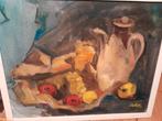 DIJKSTRA.Olieverf , maroufle., Antiek en Kunst, Kunst | Schilderijen | Klassiek, Ophalen of Verzenden