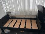 Zwart bedframe met lattenbodem, Huis en Inrichting, Slaapkamer | Bedden, 90 cm, Eenpersoons, Zwart, Ophalen of Verzenden