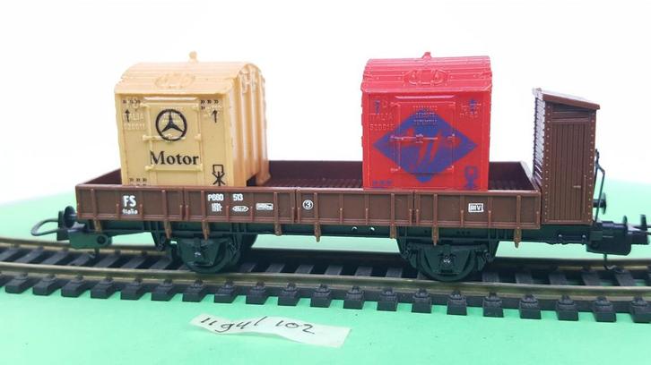 Lima Ho 2861 FS open vracht wagen met remmers huis en ladin, Hobby en Vrije tijd, Modeltreinen | H0, Zo goed als nieuw, Wagon