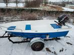 Polyester boot met trailer, Suzuki 4pk bbm en accessoires., Watersport en Boten, Ophalen of Verzenden, Gebruikt