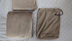Dekbedovertrek Riviera Maison dark sand 1-pers 140x200/220, Ophalen of Verzenden, Zo goed als nieuw, 100 cm of meer
