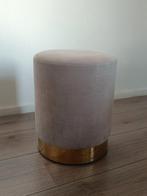 poef grijs goud, Minder dan 50 cm, Ophalen of Verzenden, Zo goed als nieuw, Stof