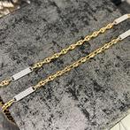 14k gouden ketting koffieboon schakel massief, Sieraden, Tassen en Uiterlijk, Kettingen, Ophalen of Verzenden, Nieuw, Goud