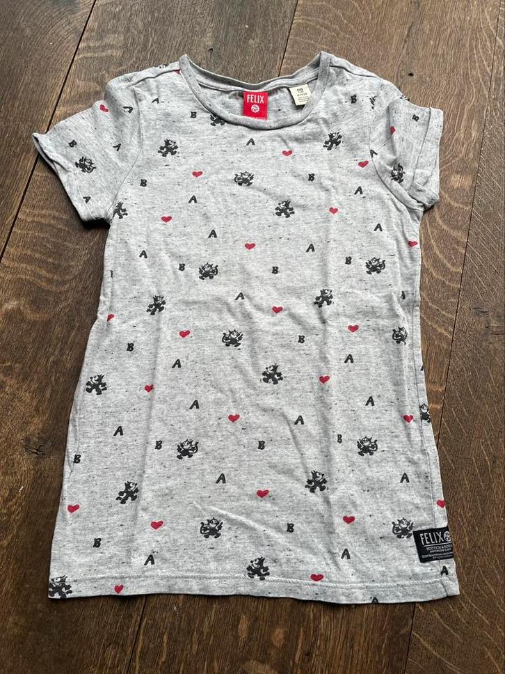 Scotch & Soda (Felix) t-shirt mt 128, zgan, Kinderen en Baby's, Kinderkleding | Maat 128, Zo goed als nieuw, Meisje, Shirt of Longsleeve