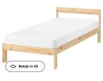 Ikea Bedframe grenen + Lattenbodem + Matras 90x200 cm, Huis en Inrichting, Slaapkamer | Bedden, Zo goed als nieuw, Ophalen