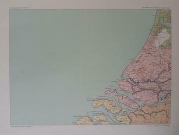 B106/ Plattegrond Zuid West Nederland op 1-7-1817 Litho 1930