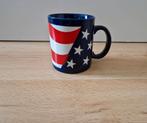 Mok kop Amerikaanse vlag blauw amerika vintage retro japan, Ophalen of Verzenden, Zo goed als nieuw, Overige stijlen, Kop(pen) en/of Schotel(s)