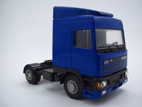 Lion car - DAF 95 Trekker Blauw 1:50, Hobby en Vrije tijd, Modelauto's | 1:50, Zo goed als nieuw, Bus of Vrachtwagen, Lion Toys