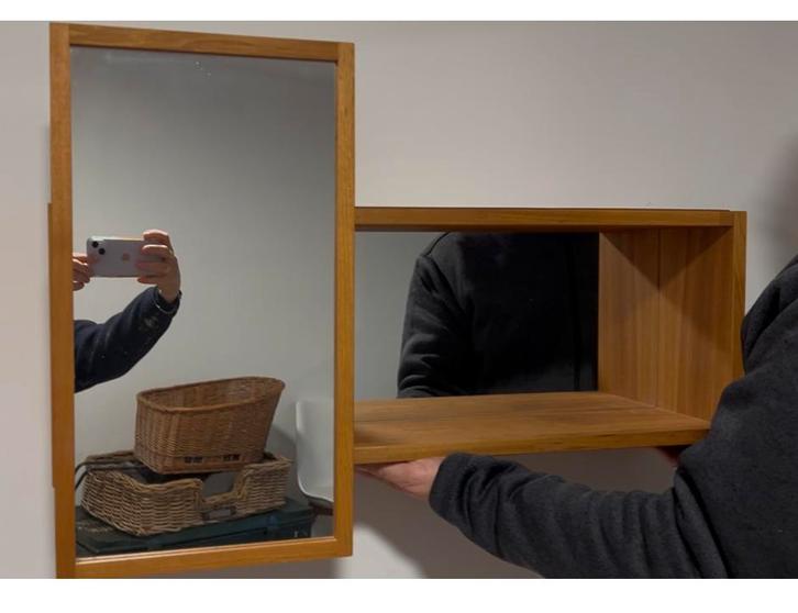 Spiegelkastje IKEA (toiletkastje), Huis en Inrichting, Woonaccessoires | Spiegels, Zo goed als nieuw, 50 tot 75 cm, Minder dan 100 cm