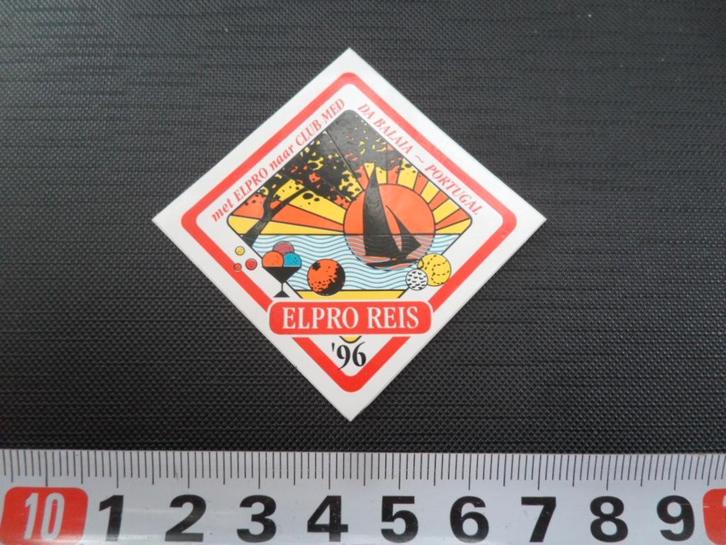 sticker met ELPRO REIS naar club med da balaia portugal 96 *, Verzamelen, Stickers, Zo goed als nieuw, Ophalen
