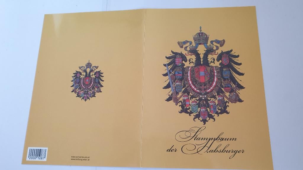 1912 stamboom kaart van de habsburgers, Verzamelen, Koninklijk Huis en Royalty, Ophalen of Verzenden, Kaart, Foto of Prent