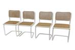 Set van 4 Cesca stoelen in wit eetkamerstoelen design