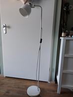 Witte industriële vloerlamp, Ophalen, Gebruikt, Industrieel,  robuust, vintage,  brocante...., Metaal