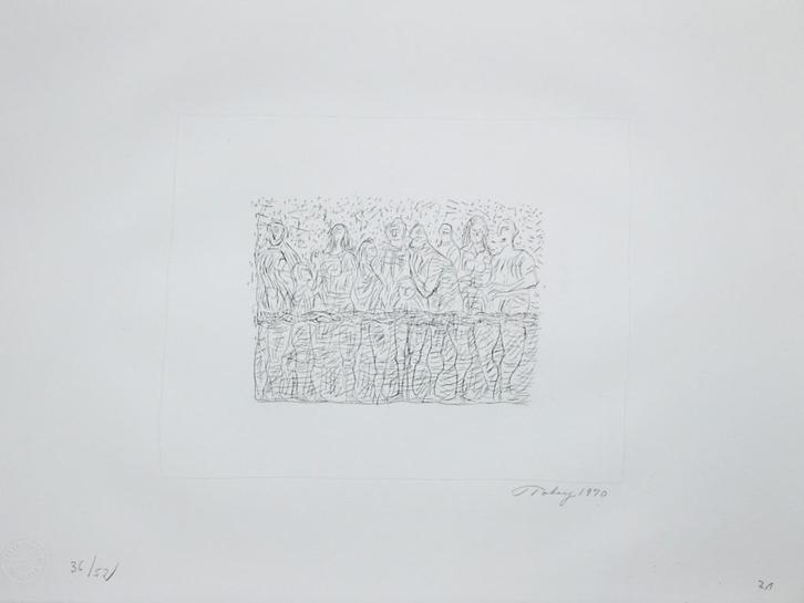 Mark Tobey - Untitled - Litho Handgesign., Antiek en Kunst, Kunst | Litho's en Zeefdrukken, Ophalen of Verzenden