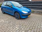 Peugeot 206 1.4 5D 2007 Blauw, Auto's, Voorwielaandrijving, Stof, 4 cilinders, Blauw