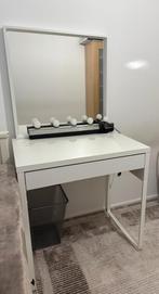 Ikea Micke bureau met spiegel en lamp, Ophalen, Zo goed als nieuw, 50 tot 100 cm, Minder dan 100 cm