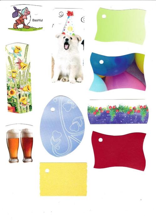 0342) ca 19 labels, Hobby en Vrije tijd, Feestartikelen, Zo goed als nieuw, Ophalen of Verzenden