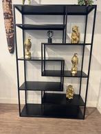 Open stalen zwarte kast, Huis en Inrichting, Kasten | Dressoirs, Ophalen, Gebruikt, 100 tot 150 cm, Metaal