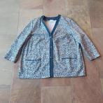 Vintage blauw wit vest Lucinda maat 54, Blauw, Trui of Vest, Ophalen of Verzenden, Vintage