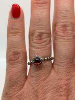 K419 Pandora zilveren ring rode steen maat 16,5, Ophalen of Verzenden, Dame, Kleiner dan 17, Zo goed als nieuw