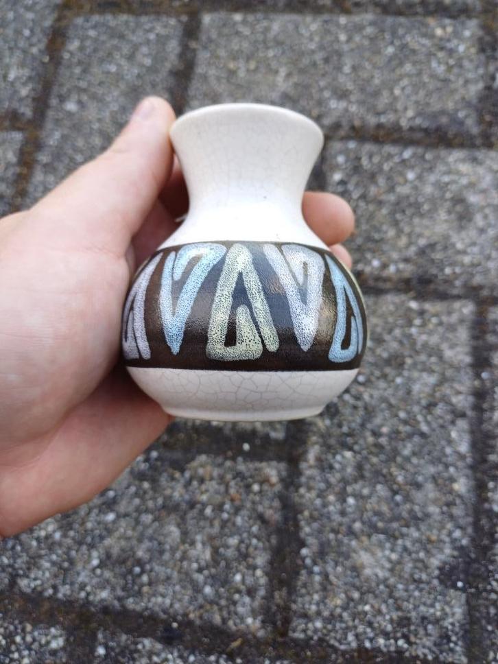 Dümler & Breiden 137 8 Vaas keramiek West-Duits, Huis en Inrichting, Woonaccessoires | Vazen, Gebruikt, Wit, Minder dan 50 cm