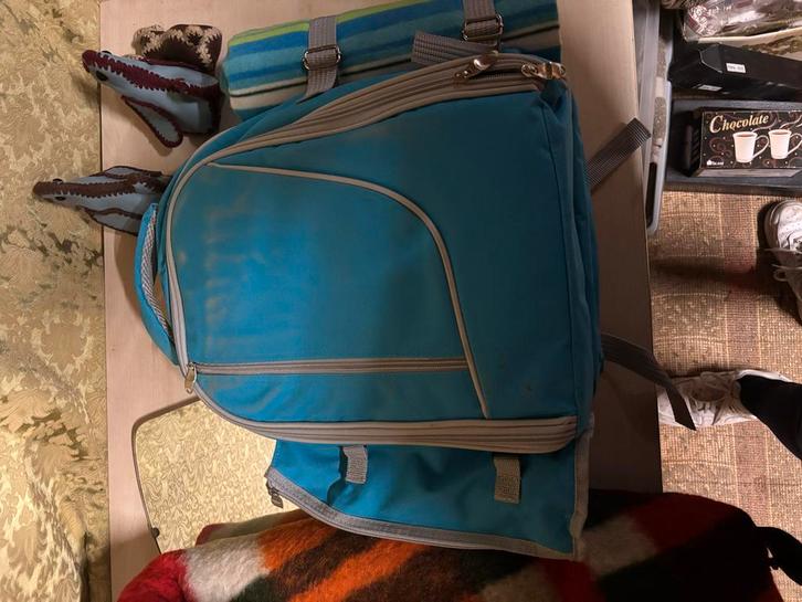 Picknick rugzak met toebehoren compleet, Hobby en Vrije tijd, Picknickmanden, Gebruikt, Ophalen