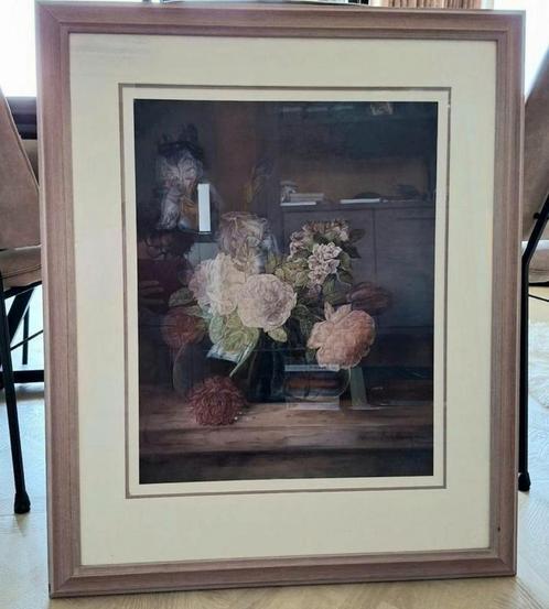 Klassiek schilderij stil leven incl. houten sierlijst, Antiek en Kunst, Kunst | Schilderijen | Klassiek, Ophalen