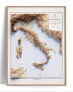 Italia kaart, Antiek en Kunst, Kunst | Litho's en Zeefdrukken, Ophalen of Verzenden