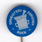 Speldje DROGISTERIJ GORISSEN RIJEN (A2)  KIJK OOK EENS NAAR, Verzamelen, Speldjes, Pins en Buttons, Verzenden, Gebruikt, Overige onderwerpen