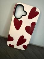 Iphone 16 case, nieuw (met burgundy harten), Telecommunicatie, Ophalen of Verzenden, Nieuw, Hoesje of Tasje