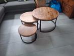 Salontafel/bijzettafels, Huis en Inrichting, Tafels | Salontafels, Ophalen, 50 tot 100 cm, Rond, 50 tot 100 cm