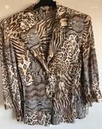 Blouse Chique  Merk Blazer  Dierenprint Viscose Mt 40, Maat 38/40 (M), Bruin, FRS, Nieuw