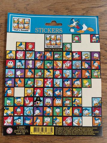 Mini stickers Donald Duck.  beschikbaar voor biedingen