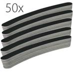 50x goedkope nagelvijlen #100/180, krom, boemerang, zwart, Zwart, Nieuw, Ophalen of Verzenden, Handen en Nagels