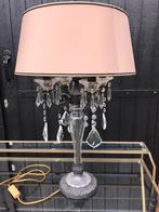 Prachtige grote schemerlamp met kriststallen, Huis en Inrichting, Lampen | Tafellampen, Ophalen, Minder dan 50 cm
