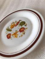 Bordje x 2 - ARCOPAL met opdruk - 18.5 cm, Antiek en Kunst, Antiek | Servies los, Ophalen of Verzenden