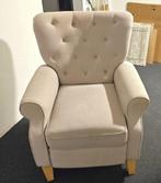 Relaxfauteuil, stoel met achterover te zetten leuning, stof, Minder dan 75 cm, Gebruikt, Hout, 50 tot 75 cm