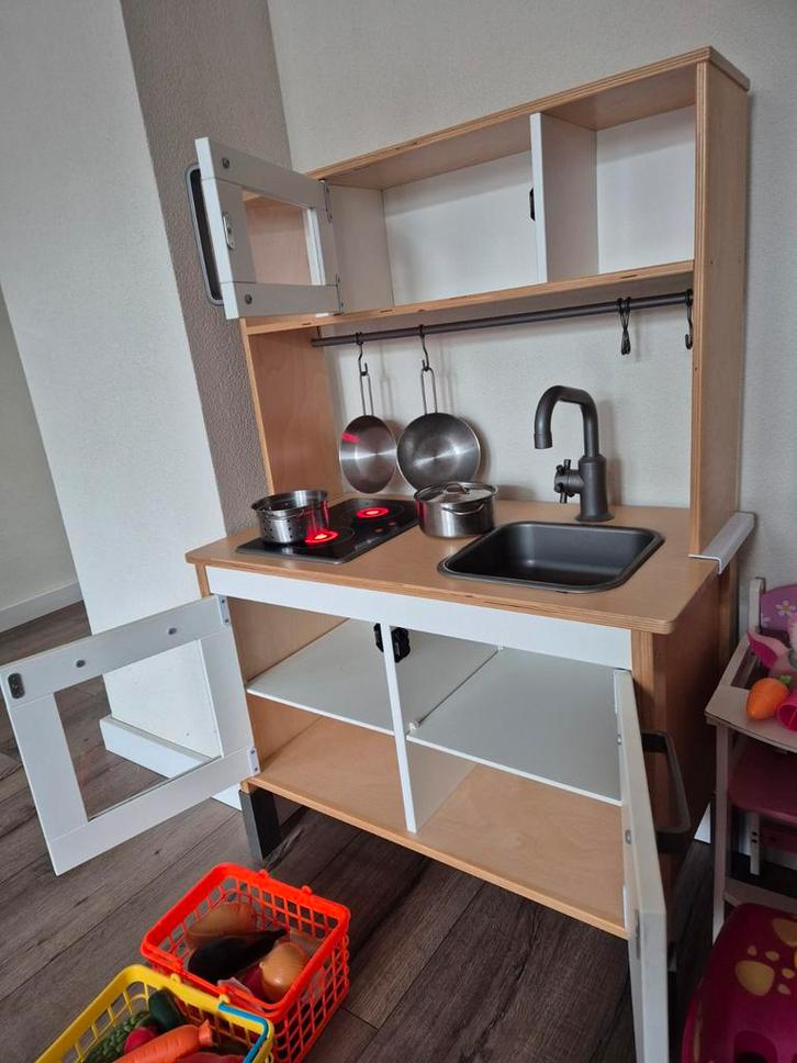 Houten Speelkeuken met Accessoires, Kinderen en Baby's, Speelgoed | Speelkeukens, Gebruikt, Speelkeuken, Hout, Ophalen