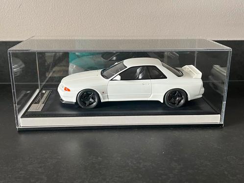 Nissan Skyline GT-R (R32) 1:18 wit Motorhelix zeer zeldzaam, Hobby en Vrije tijd, Modelauto's | 1:18, Nieuw, Auto, Overige merken