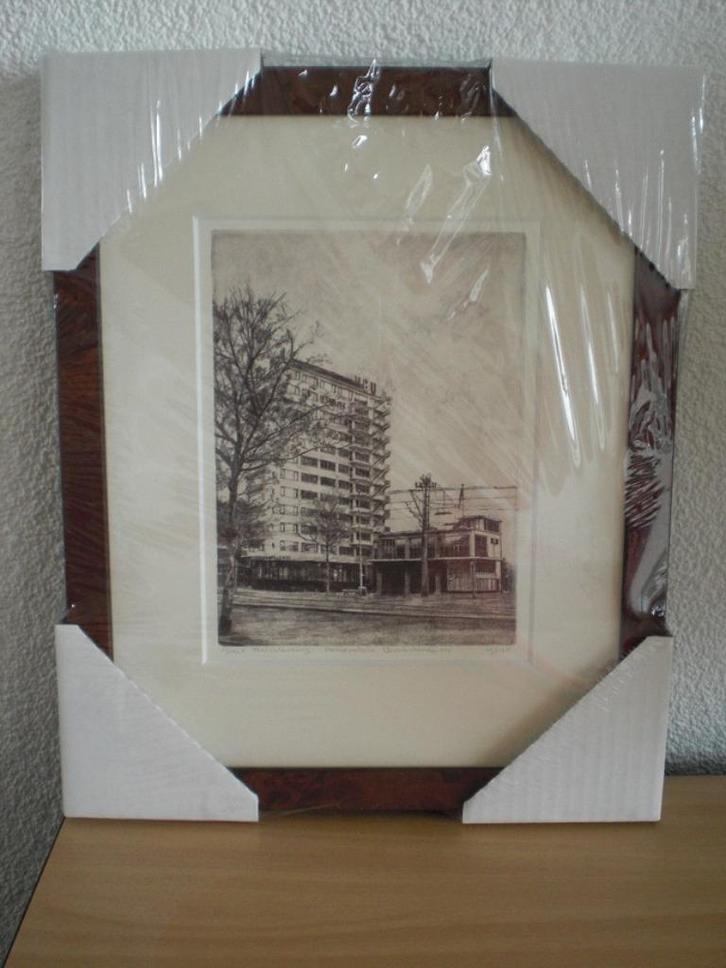 Ets Erasmushuis Rotterdam van Bart Reindersma, Antiek en Kunst, Kunst | Etsen en Gravures, Ophalen