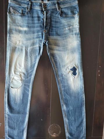 ZGAN DIESEL SLEENKER SLIM SKINNY STRETCH DESTROY JEANS 36/34 beschikbaar voor biedingen