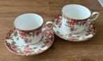 Royal Stafford (Old English Garden) kop&schotel – set van 2, Ophalen of Verzenden, Zo goed als nieuw, Porselein, Kop en/of schotel